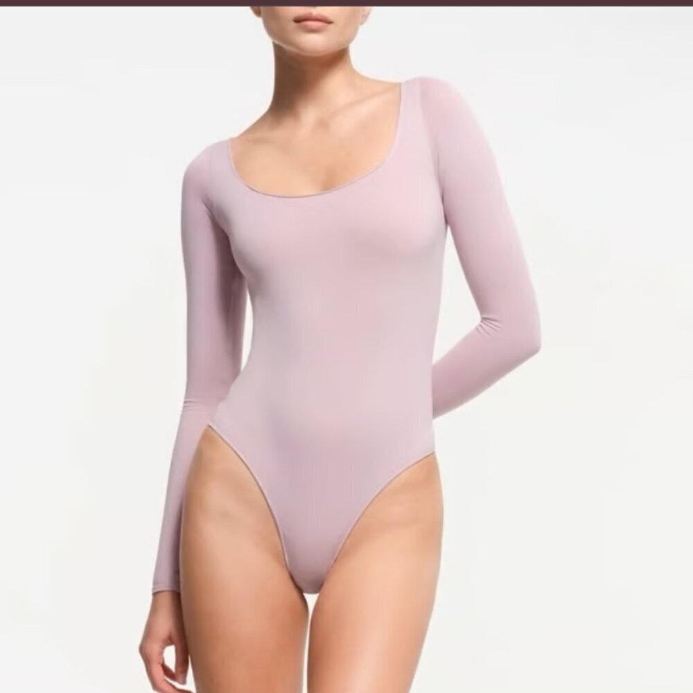 Hollister Mauve Pink Long Sleeve Bodysuit